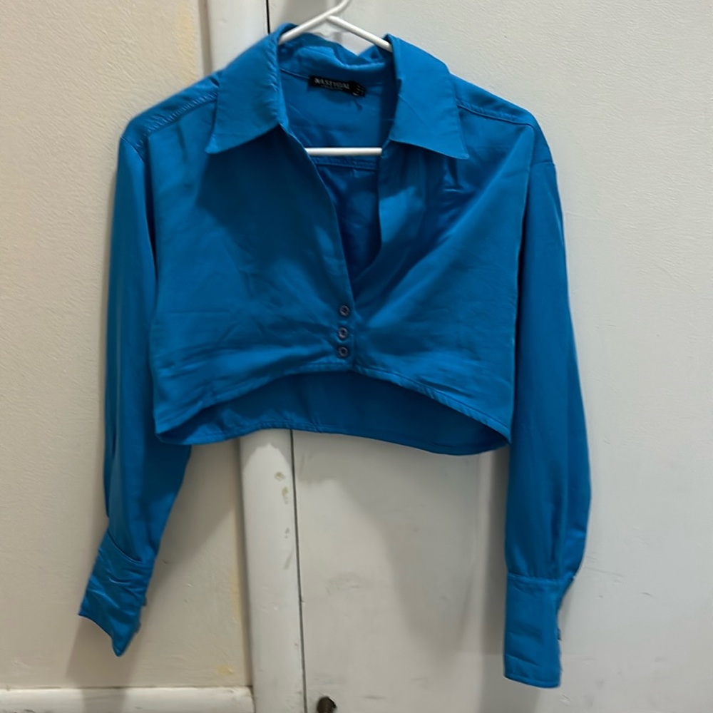 Women’s small blue Nasty Gal collections long sleeve top